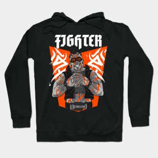 Orange Fighter Hoodie